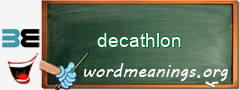 WordMeaning blackboard for decathlon